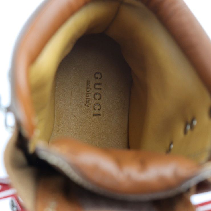 Gucci Mountain Boots Leather Brown The North Face Collaboratio — view 8