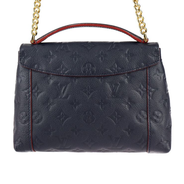 Louis Vuitton Blanche BB Handbag Leather Marine Rouge Gold Hardware — view 3