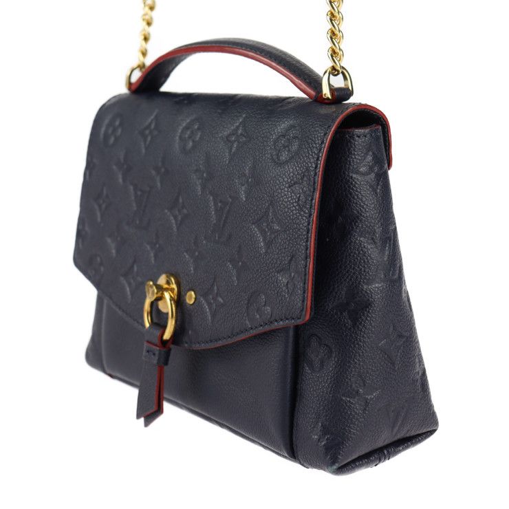 Louis Vuitton Blanche BB Handbag Leather Marine Rouge Gold Hardware — view 2