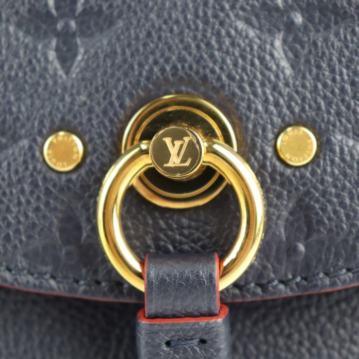 Louis Vuitton Blanche BB Handbag Leather Marine Rouge Gold Hardware — view 6