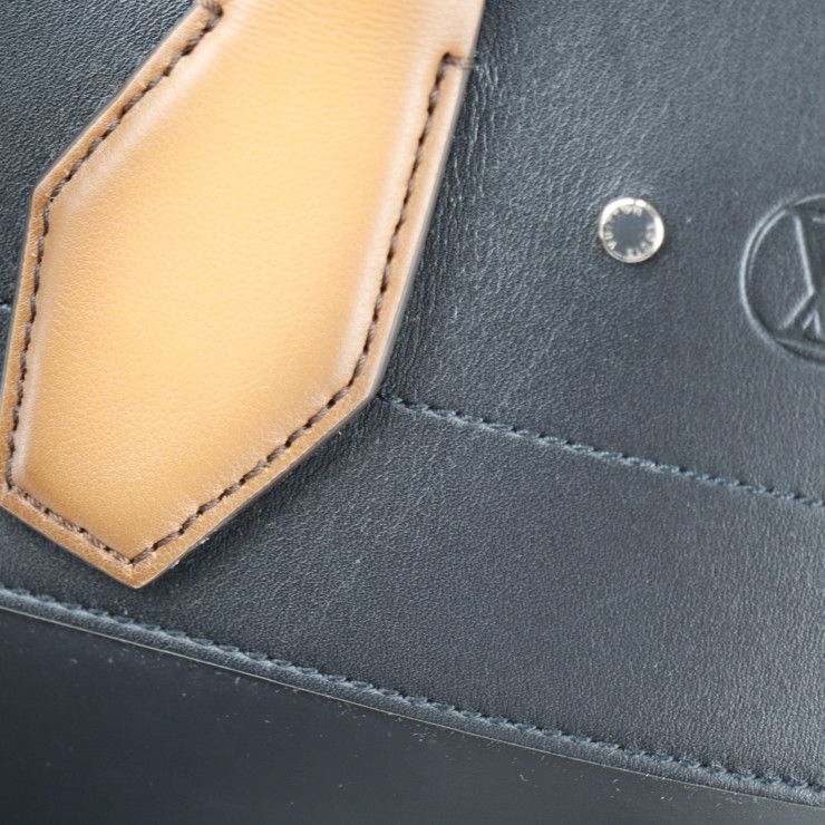 Louis Vuitton City Steamer MM Handbag Leather Black Multicolor Silver — view 7