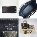 Louis Vuitton City Steamer MM Handbag Leather Black Multicolor Silver — view 9