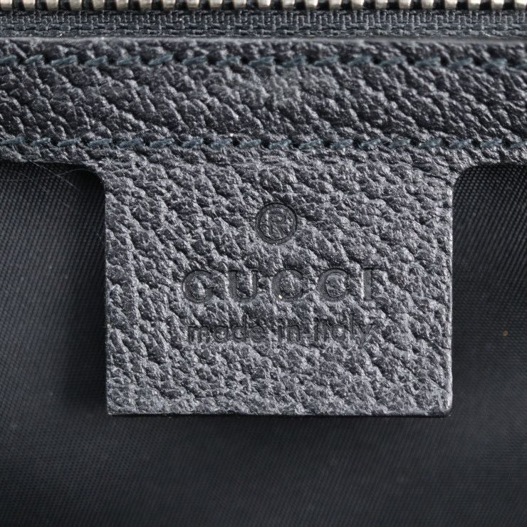 Gucci Off The Grid Tote Bag Nylon Leather Black GG — view 8