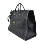 Gucci Off The Grid Tote Bag Nylon Leather Black GG — view 2