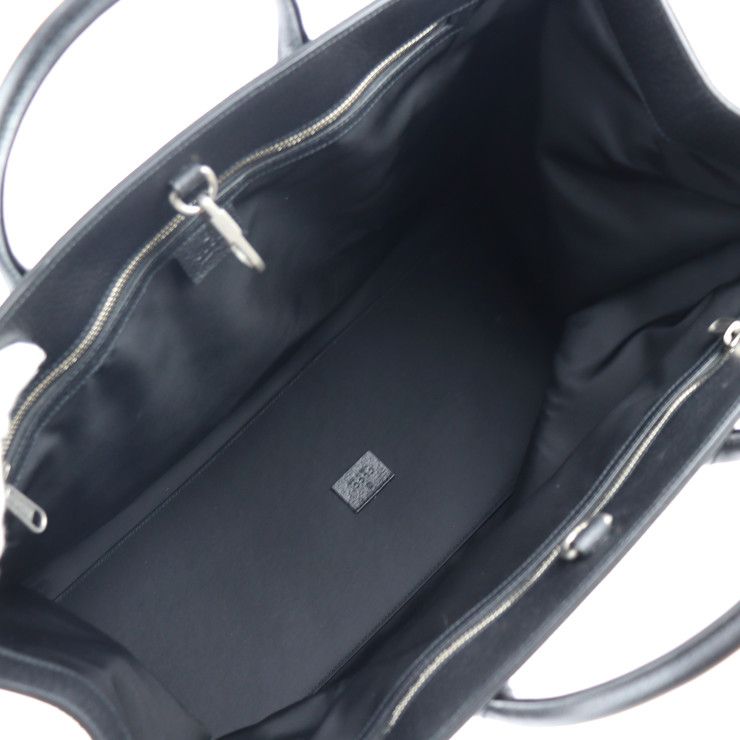 Gucci Off The Grid Tote Bag Nylon Leather Black GG — view 7