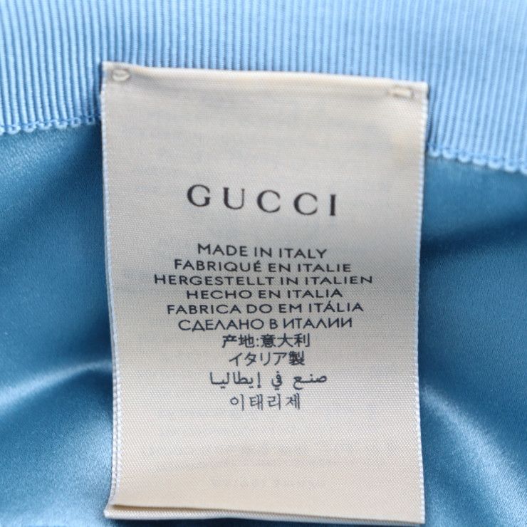 Gucci GG Lame Bucket Hat 71% Wool 17% Nylon 12% Metal Fiber Blue Silver — view 6