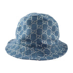 Gucci GG Lame Bucket Hat 71% Wool 17% Nylon 12% Metal Fiber Blue Silver — view 4
