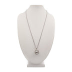 Louis Vuitton Pendant Globe Necklace Metal Silver Rhinestone — view 7