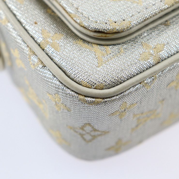 Louis Vuitton Mckenna Handbag Canvas Leather Silver Gold Hardware — view 5