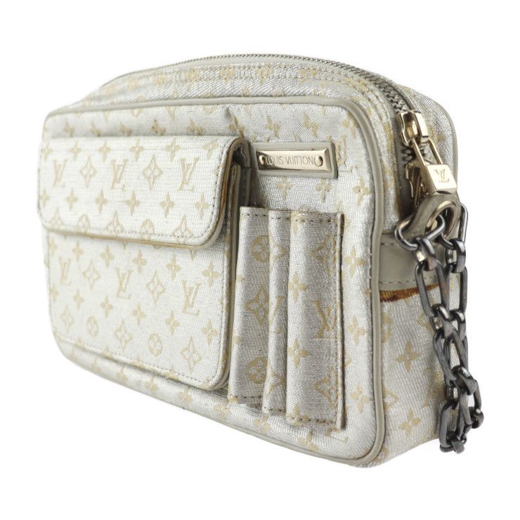 Louis Vuitton Mckenna Handbag Canvas Leather Silver Gold Hardware — view 2