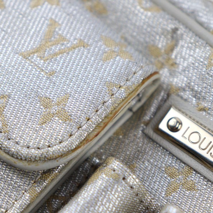 Louis Vuitton Mckenna Handbag Canvas Leather Silver Gold Hardware — view 6