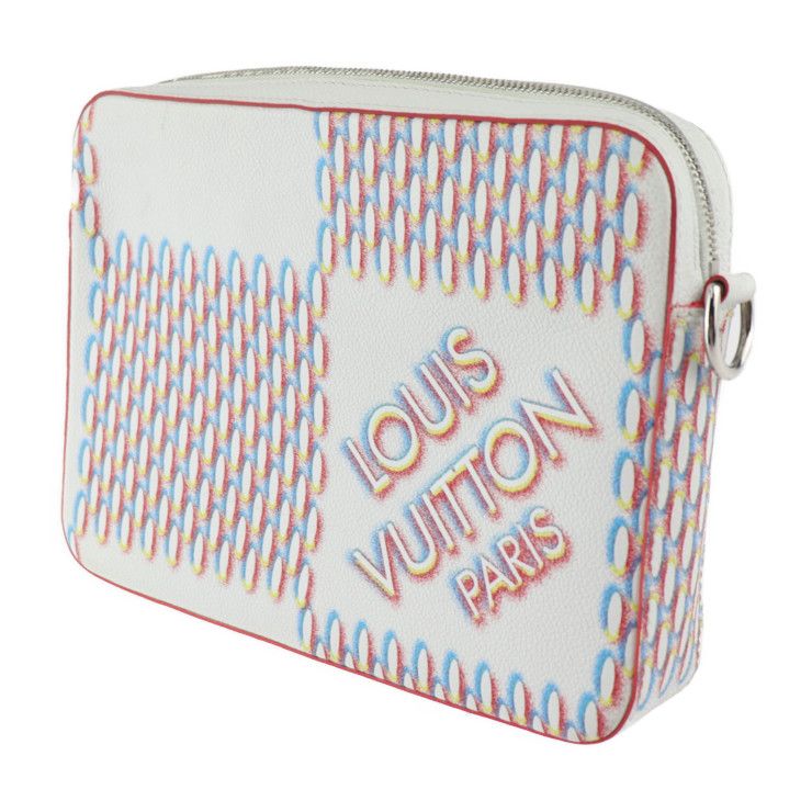 Louis Vuitton Trio Messenger Shoulder Bag Leather Bronze White Multicolor — view 2