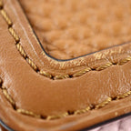 Louis Vuitton Dauphine Mini Shoulder Bag Taurillon Leather Brown Pink — view 6