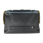 Fendi By-the-way Business Bag 7 Va458 Leather Black Blue Yellow Silver Hardware — view 3