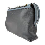 Fendi By-the-way Business Bag 7 Va458 Leather Black Blue Yellow Silver Hardware — view 2