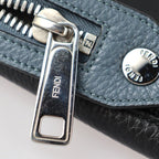 Fendi By-the-way Business Bag 7 Va458 Leather Black Blue Yellow Silver Hardware — view 5