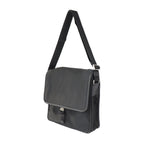 Prada Messenger Bag Shoulder 2 Vd951 Nylon Black Leather Silver Hardware — view 2