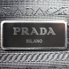 Prada Messenger Bag Shoulder 2 Vd951 Nylon Black Leather Silver Hardware — view 9