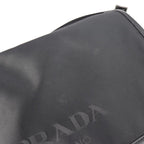 Prada Messenger Bag Shoulder 2 Vd951 Nylon Black Leather Silver Hardware — view 7