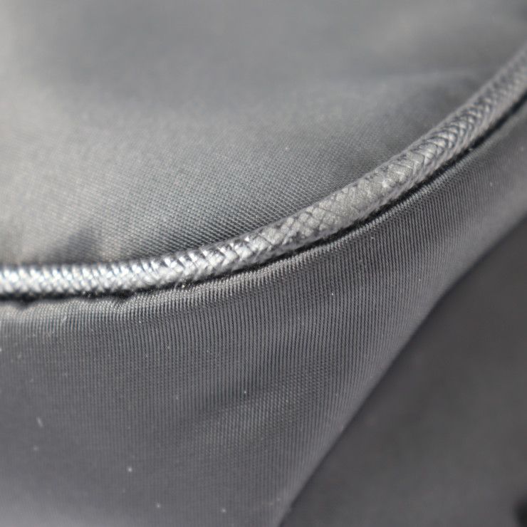 Prada Messenger Bag Shoulder 2 Vd951 Nylon Black Leather Silver Hardware — view 5