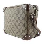 Gucci Shoulder Bag Leather Beige Brown Silver Hardware GG Supreme — view 2