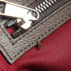 Gucci Shoulder Bag Leather Beige Brown Silver Hardware GG Supreme — view 8