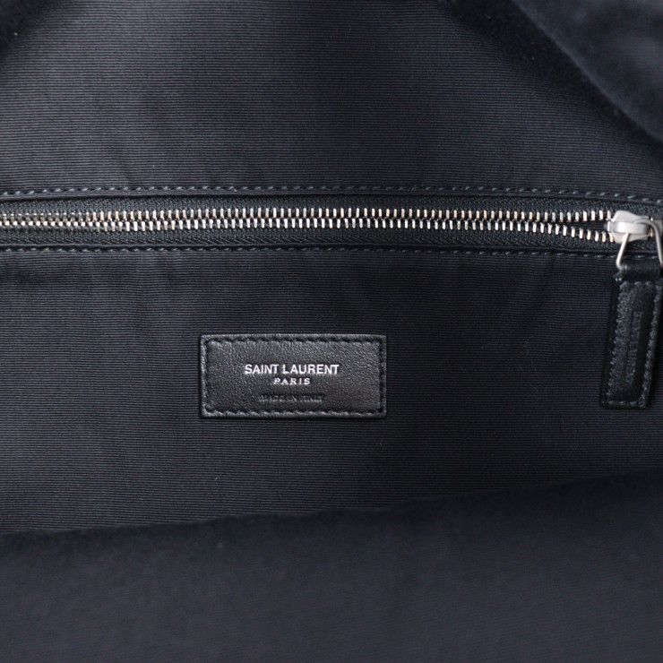 Saint Laurent Paris Backpack Daypack Hpq4 E 1070 Canvas Lambskin Black — view 9