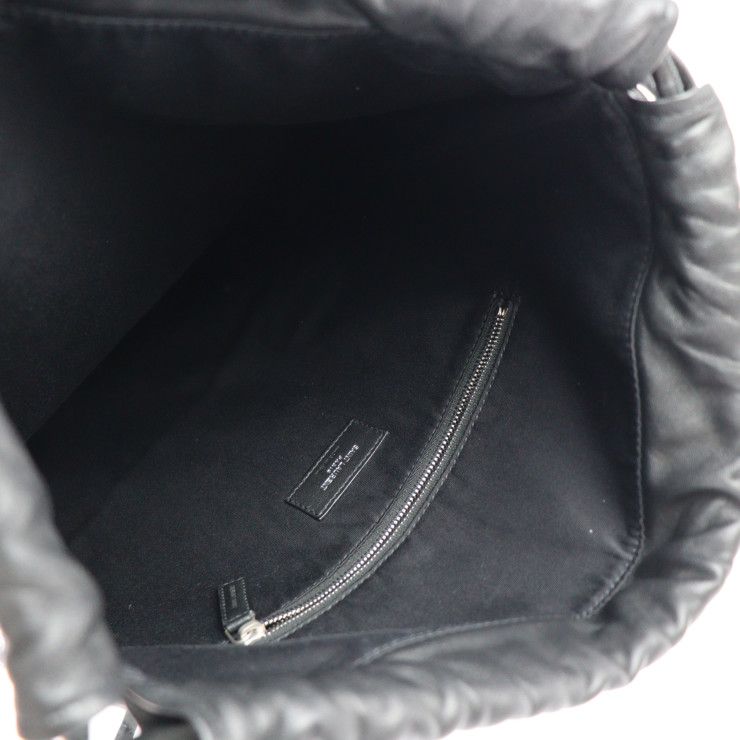 Saint Laurent Paris Backpack Daypack Hpq4 E 1070 Canvas Lambskin Black — view 8