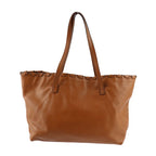 Gucci Tote Bag Leather Brownish Gold Hardware Bamboo Shoulder Tassel — view 3