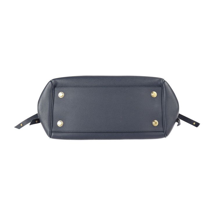 Louis Vuitton Mila MM Handbag Taurillon Leather Blue Marine — view 5