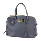 Louis Vuitton Mila MM Handbag Taurillon Leather Blue Marine — view 2