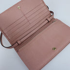Gucci Shoulder Wallet Bag Calf Leather Pinkish Gold Hardware — view 7