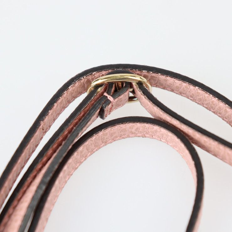 Gucci Shoulder Wallet Bag Calf Leather Pinkish Gold Hardware — view 6