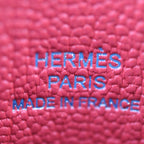 Hermes H Tag Card Holder Case Chevre Rouge Blue Silver Hardware Periodica — view 8