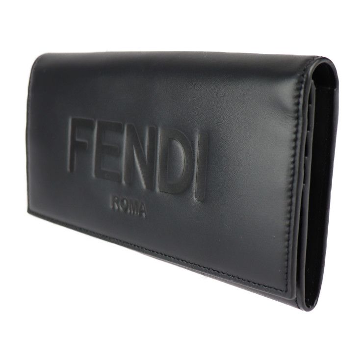 Fendi Continental Wallet Long 7 M0264 Calf Leather Black Silver Hardware — view 2