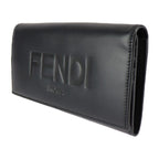 Fendi Continental Wallet Long 7 M0264 Calf Leather Black Silver Hardware — view 2