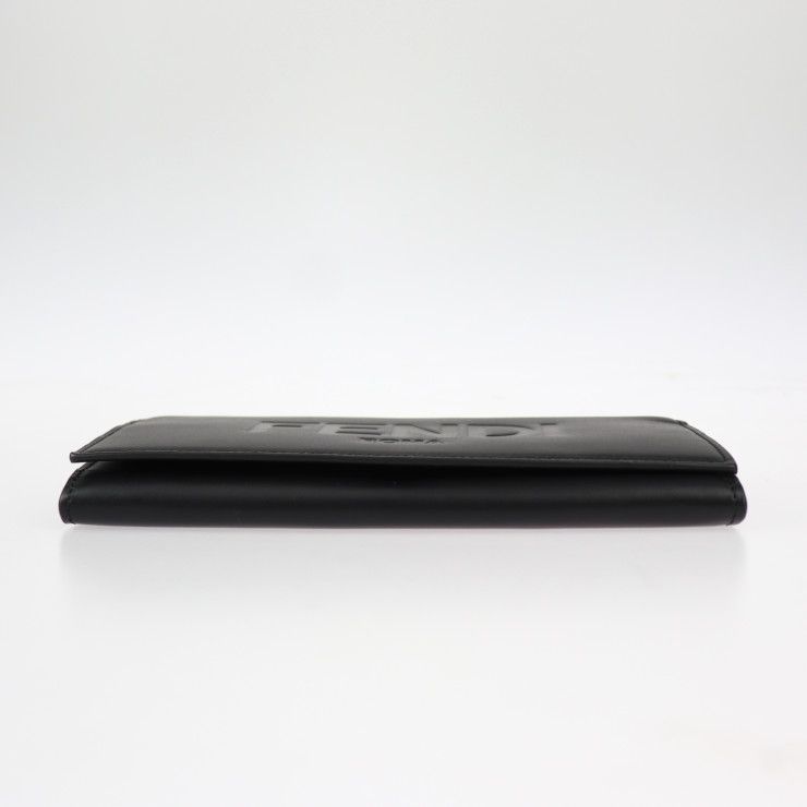 Fendi Continental Wallet Long 7 M0264 Calf Leather Black Silver Hardware — view 4