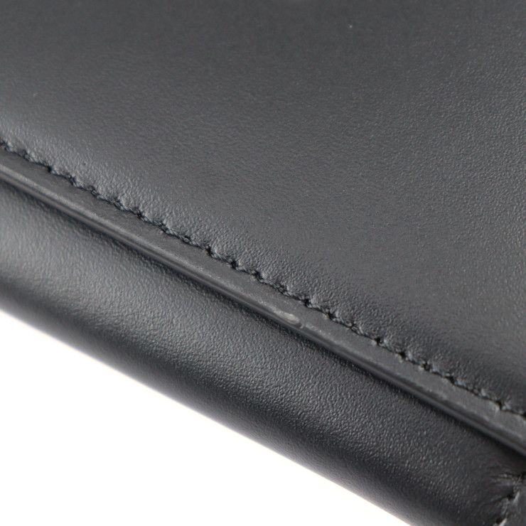 Fendi Continental Wallet Long 7 M0264 Calf Leather Black Silver Hardware — view 7