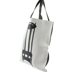 Loewe Tote Bag Leather Black White Mackintosh Argyle Chair Pattern Large Size — view 2