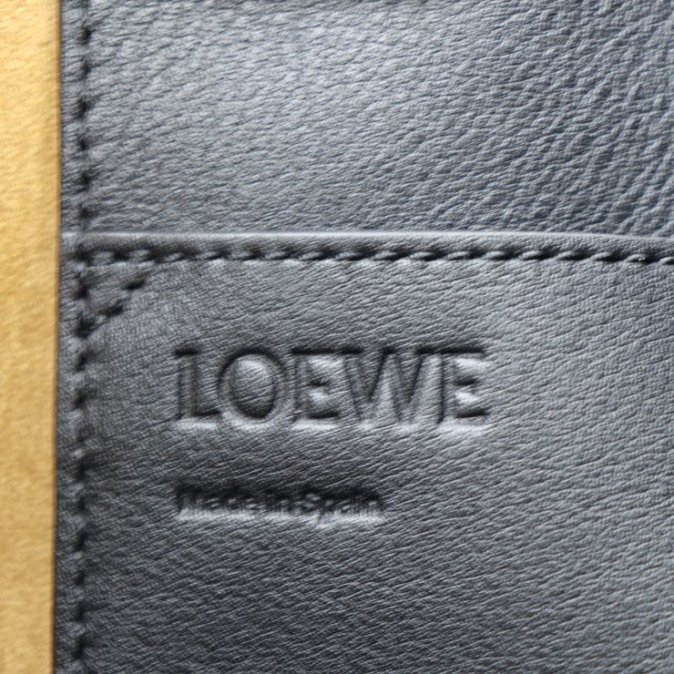 Loewe Tote Bag Leather Black White Mackintosh Argyle Chair Pattern Large Size — view 9
