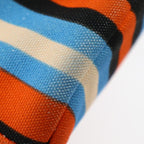 Prada Shoulder Bag 2 Vh147 Canvas Leather Orange Blue Ivory Black Silver — view 6