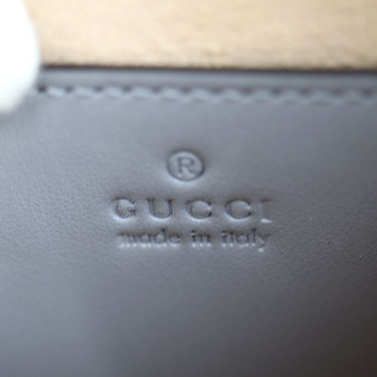 Gucci Handbag Leather Gray Silver Hardware GG Marmont 2-Way Shoulder Bag — view 7