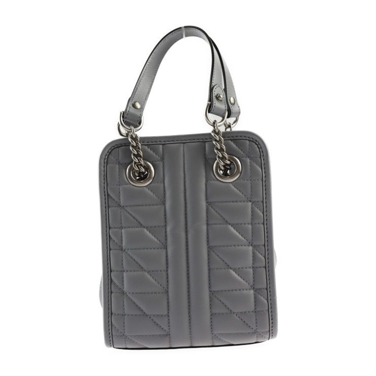 Gucci Handbag Leather Gray Silver Hardware GG Marmont 2-Way Shoulder Bag — view 3