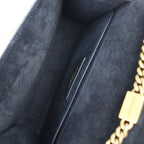 Saint Laurent Kate Small Chain Shoulder Bag Leather Gold Black YSL Logo — view 7