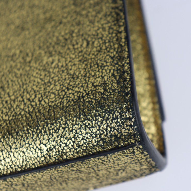 Saint Laurent Kate Small Chain Shoulder Bag Leather Gold Black YSL Logo — view 5