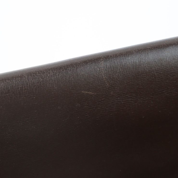 Hermes Clutch Bag Box Calf Dark Brown FACO GM 35 Second Document — view 8