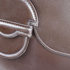 Hermes Clutch Bag Box Calf Dark Brown FACO GM 35 Second Document — view 7
