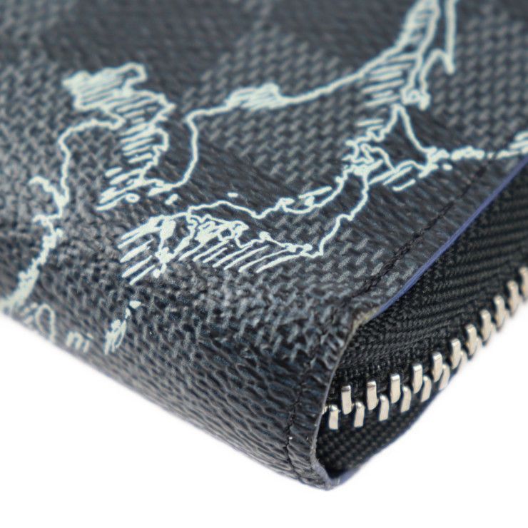 Louis Vuitton Zippy Organizer NM Long Wallet Leather Black And Gray — view 5