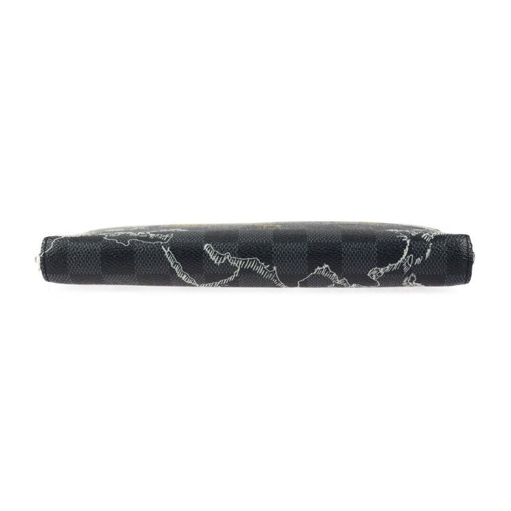 Louis Vuitton Zippy Organizer NM Long Wallet Leather Black And Gray — view 4