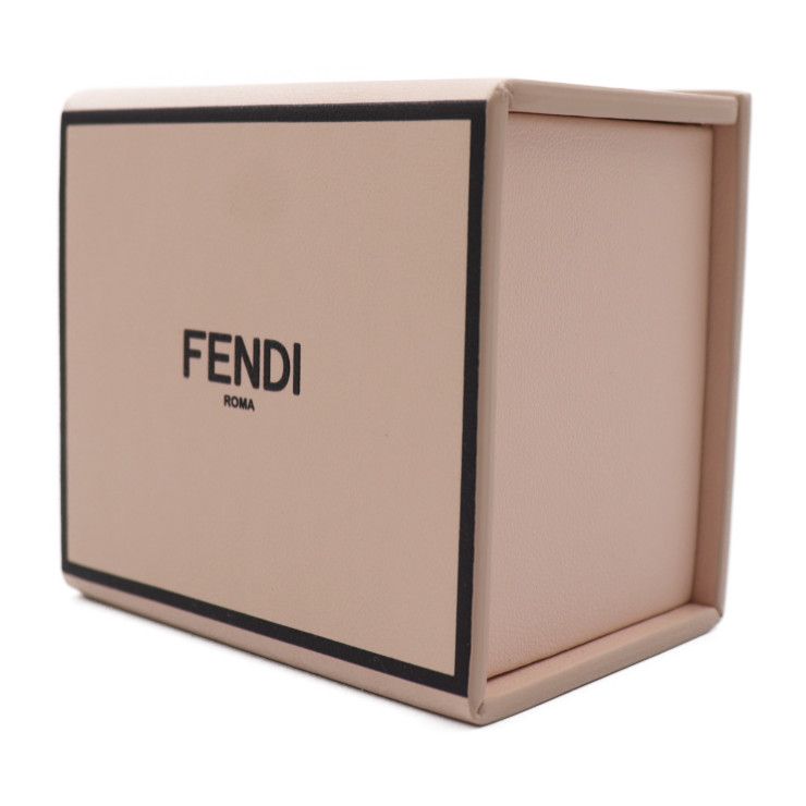 Fendi Minibox Charm Mini Box Key Holder 7 Ar917 Leather Rose Gold Hardware Bag — view 2